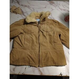 Vintage Free Country Be Happy Be Free Women Jacket Size Medium Full Zip Pockets